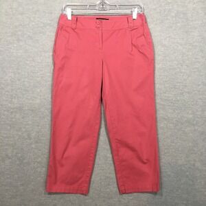 Talbots 2P Low Rise Pink Chino Pants‎ Preppy Colorful Straight Pockets Signature